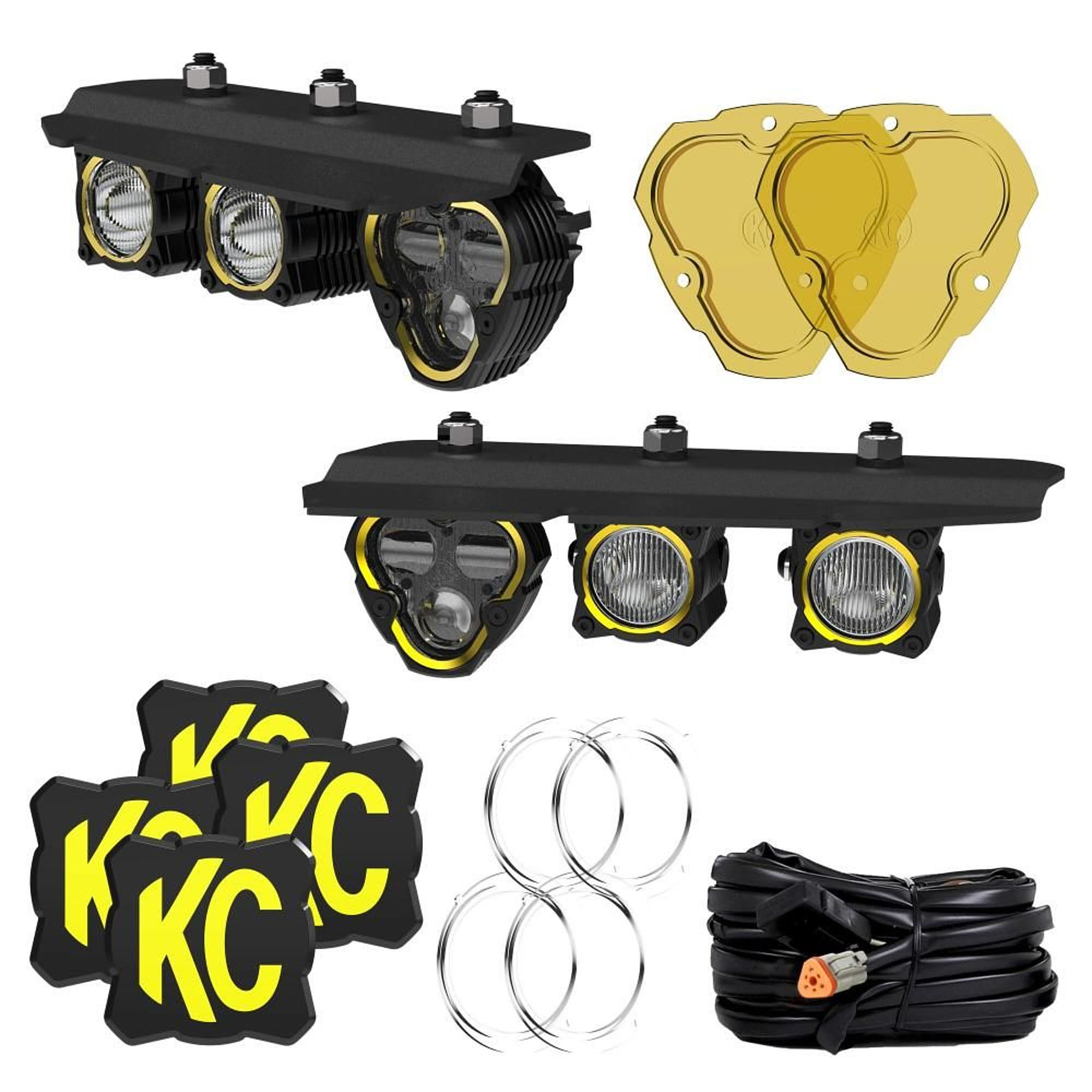 KC HiLiTES 97168 | 2021+ Ford Bronco FLEX ERA 3 Dual Mode SAE Fog Light Pocket Kit; 2021-2024