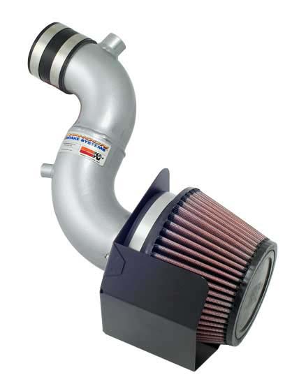 K&N Engineering 69-1016-1TS | K&N Typhoon Air Intake System For Honda Fit L4-1.5L (silver); 2007-2008