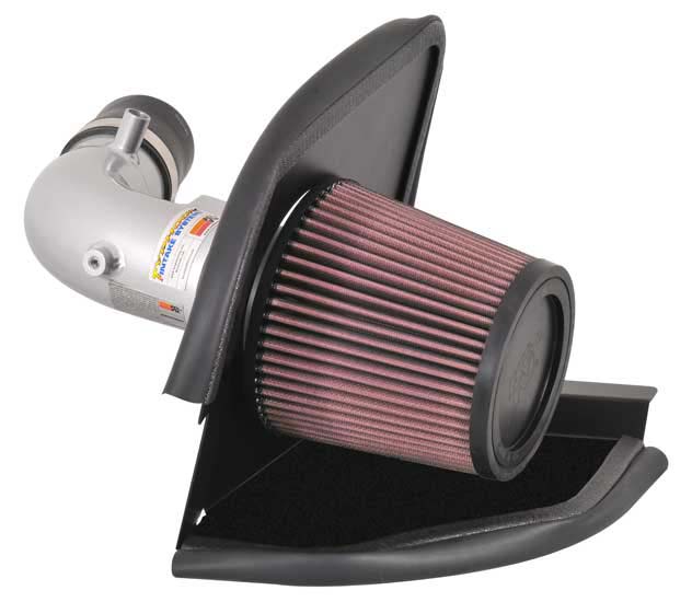 K&N Engineering 69-6011TS | K&N Typhoon Air Intake System For Mazda 3 Mazdaspeed L4-2.3L Turbo (silver); 2007-2009