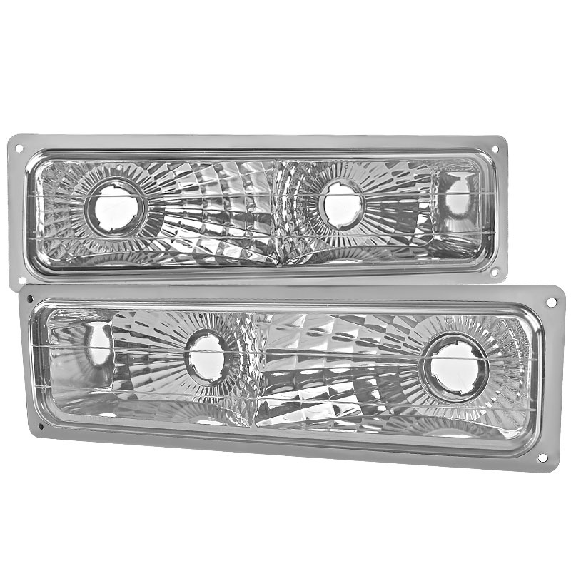 Spec-D Tuning lb-c1094-rs | SPEC-D Tuning Chevrolet C10 Bumper Lights Chrome; 1988-1998