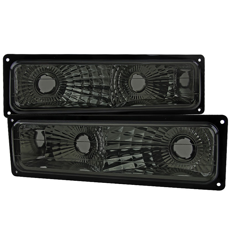 Spec-D Tuning lb-c1094g-rs | SPEC-D Tuning Chevrolet C10 Bumper Lights Smoke; 1988-1998