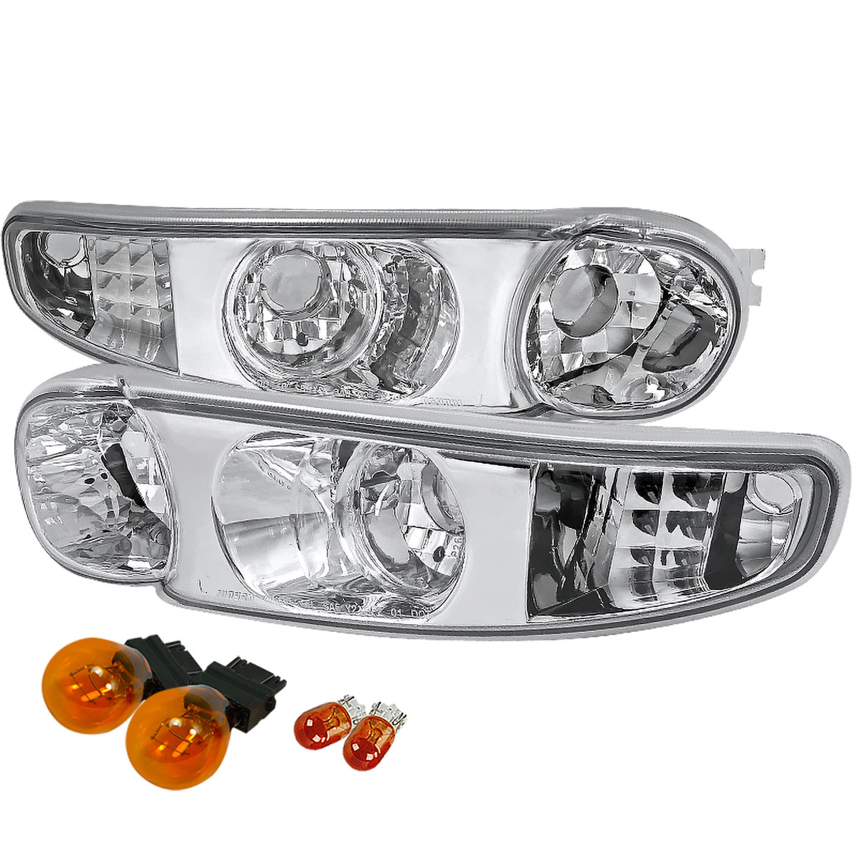 Spec-D Tuning lb-den00-tm | SPEC-D Tuning GMC Yukon Denali Bumper Light Chrome Housing; 2000-2005