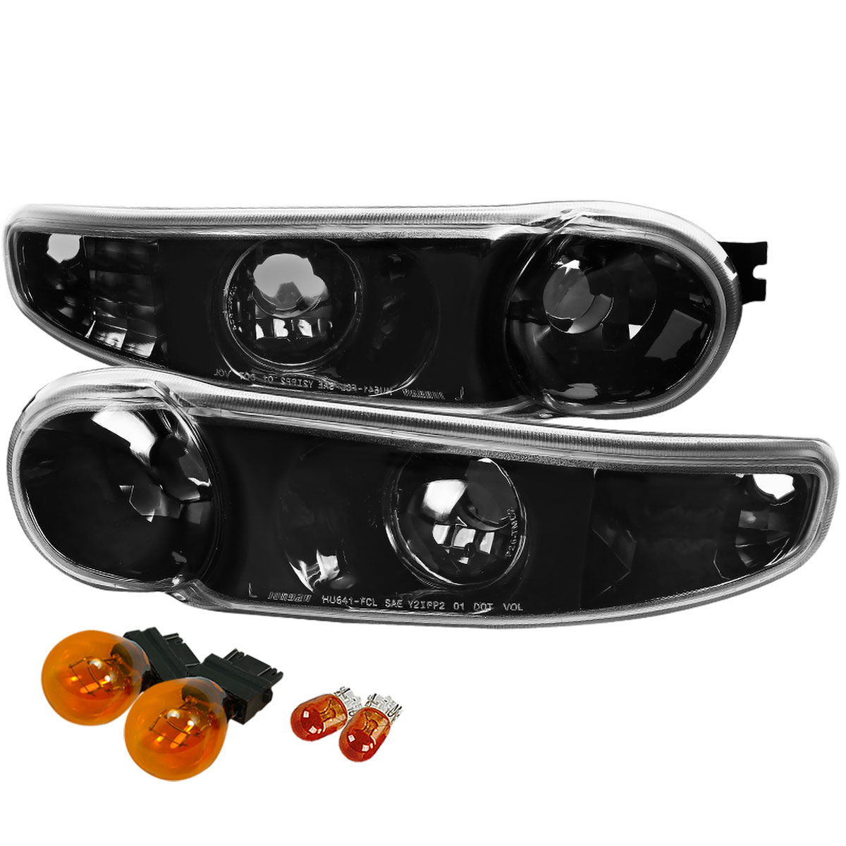 Spec-D Tuning lb-den00bk-tm | SPEC-D Tuning GMC Yukon Denali Bumper Lights - Gsk Bk; 2000-2005