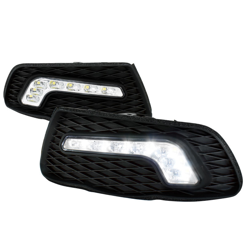 Spec-D Tuning LDR-BW20407-ES | Mercedes Benz C Class W204 Led Day Time Running Light With Wiring; 2008-2010