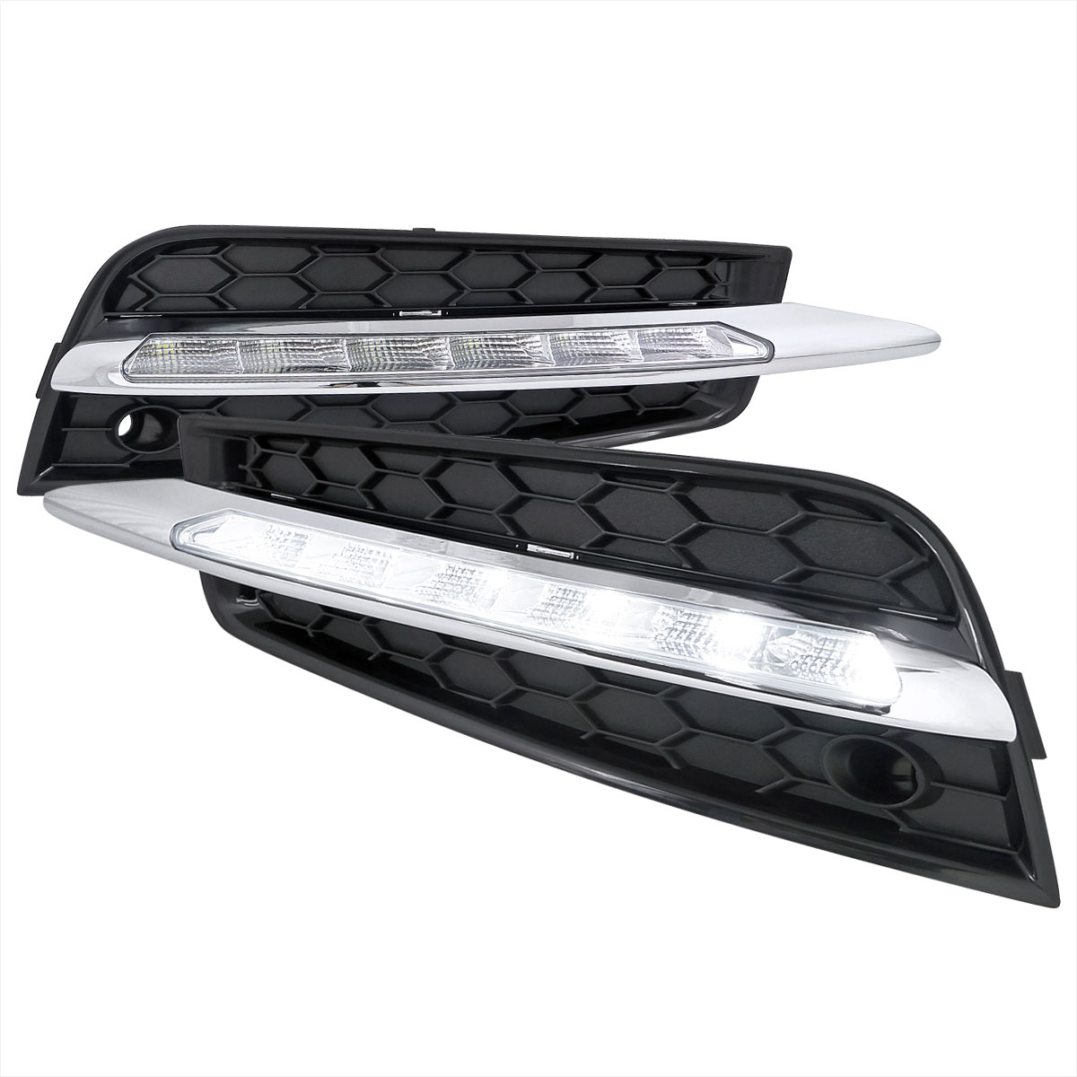 Spec-D Tuning LDR-CRU09-PT | Chevrolet Cruze Led Daytime Running Light Fog Light Cover; 2009-2012