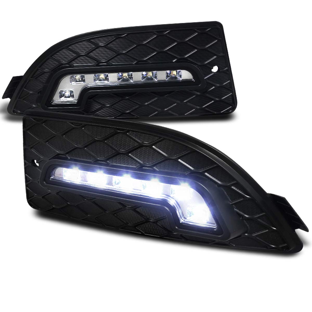 Spec-D Tuning LDR-RSX06-RS | Acura Rsx Led Daytime Running Light Fog Light Cover; 2005-2006