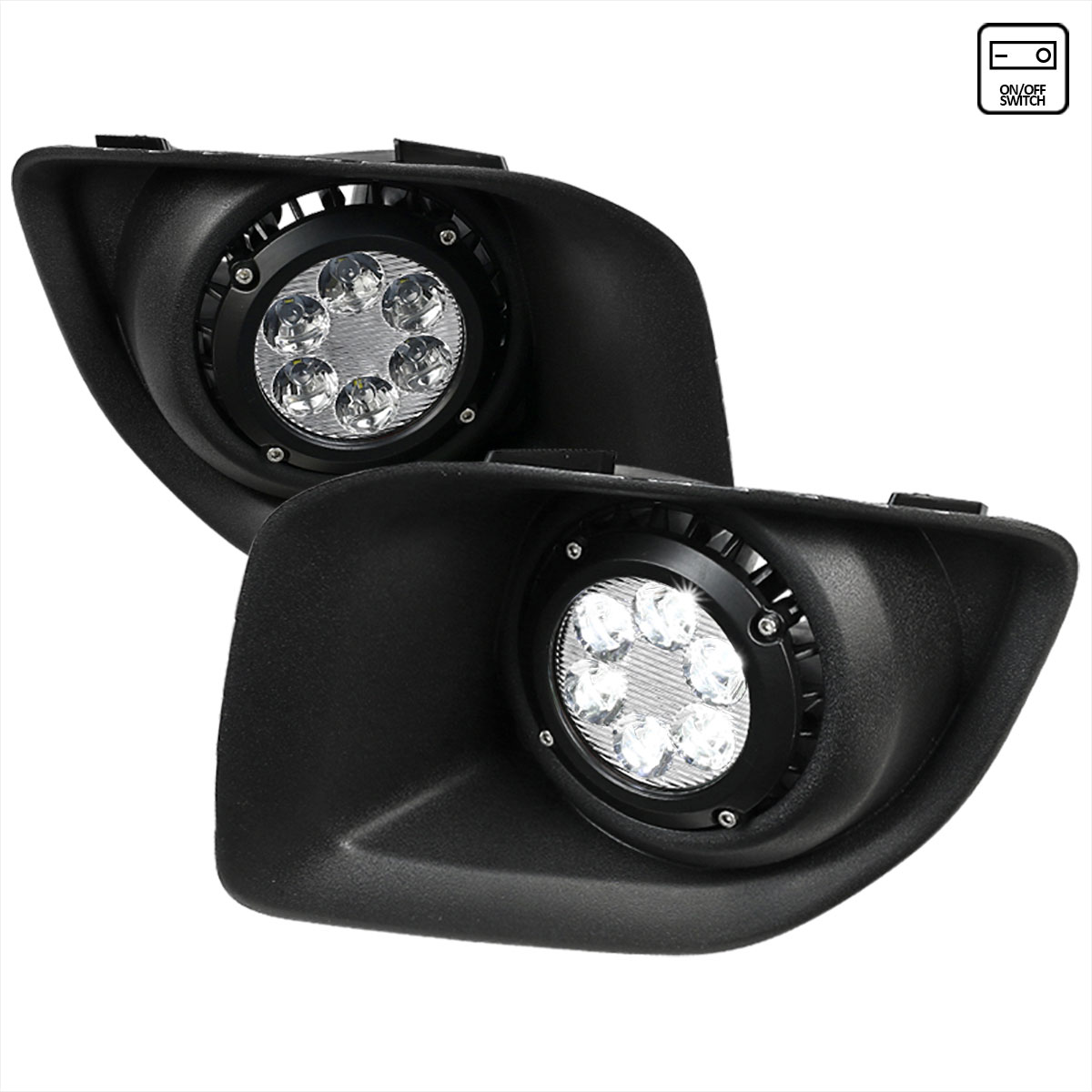 Spec-D Tuning lf-can15cled-dl | SPEC-D Tuning GMC Canyon LED Fog Lights - Clear Lens; 2015-2022