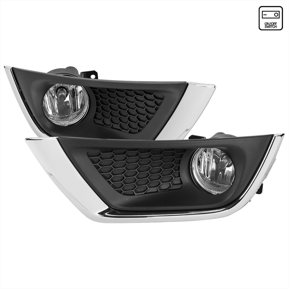 Spec-D Tuning lf-cmp17coem-dl | SPEC-D Tuning Jeep Compass Clear Lens Fog Lights; 2017-2020