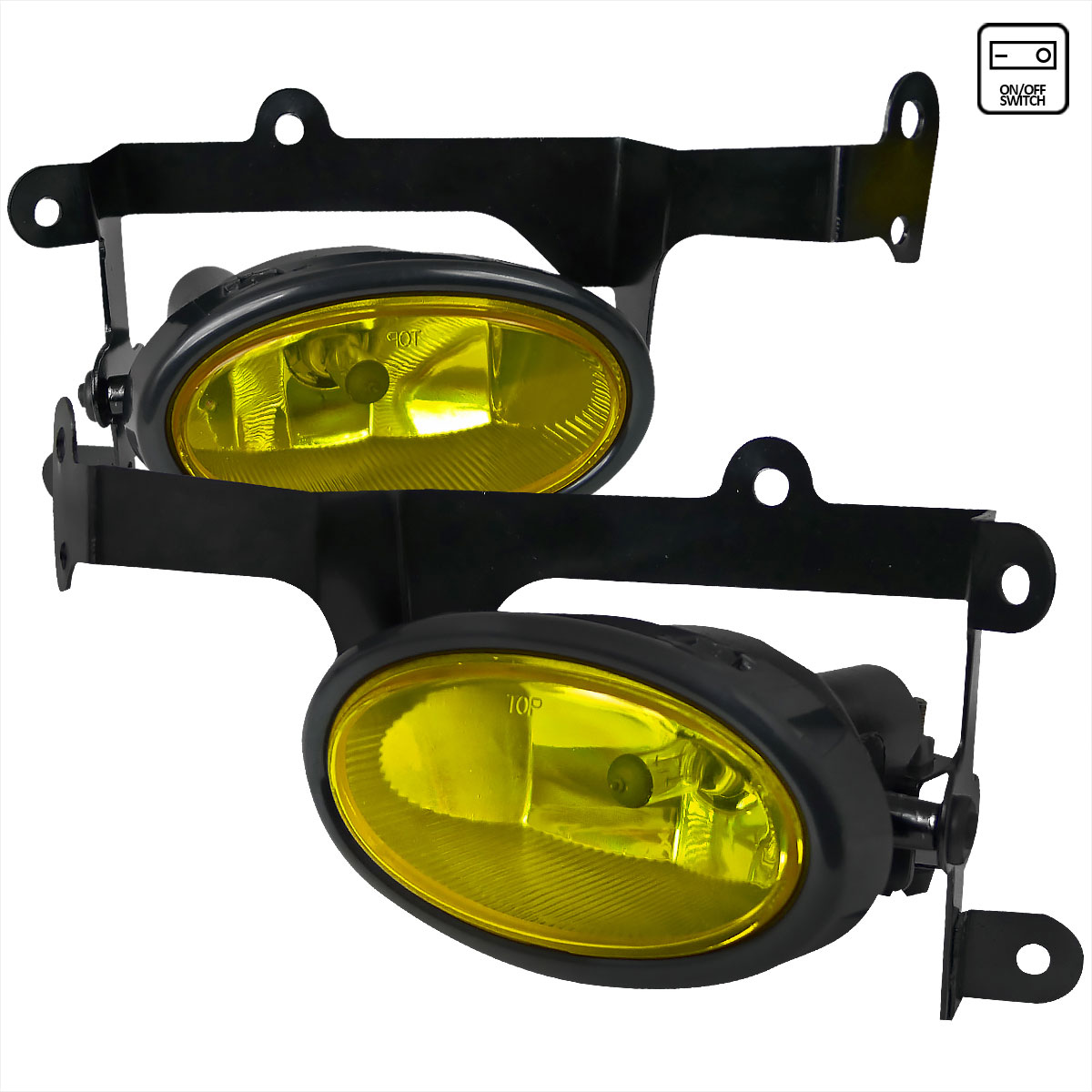 Spec-D Tuning LF-CV062AMOEM-RS | Honda Civic 2 Door Oem Fog Lights Yellow; 2006-2016