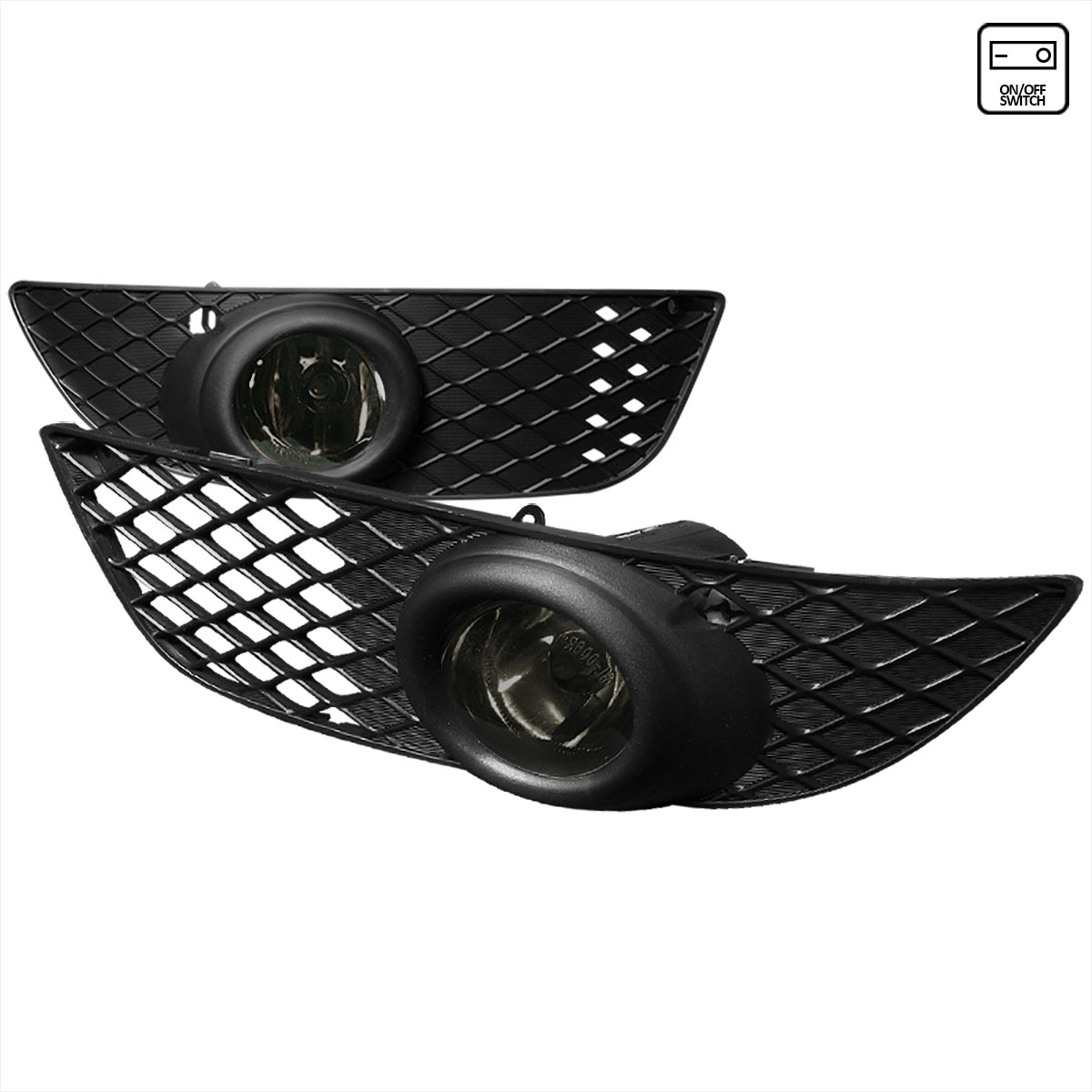 Spec-D Tuning LF-LAN08GOEM | Mitsubishi Lancer Oem Style Fog Lights Smoke; 2007-2010