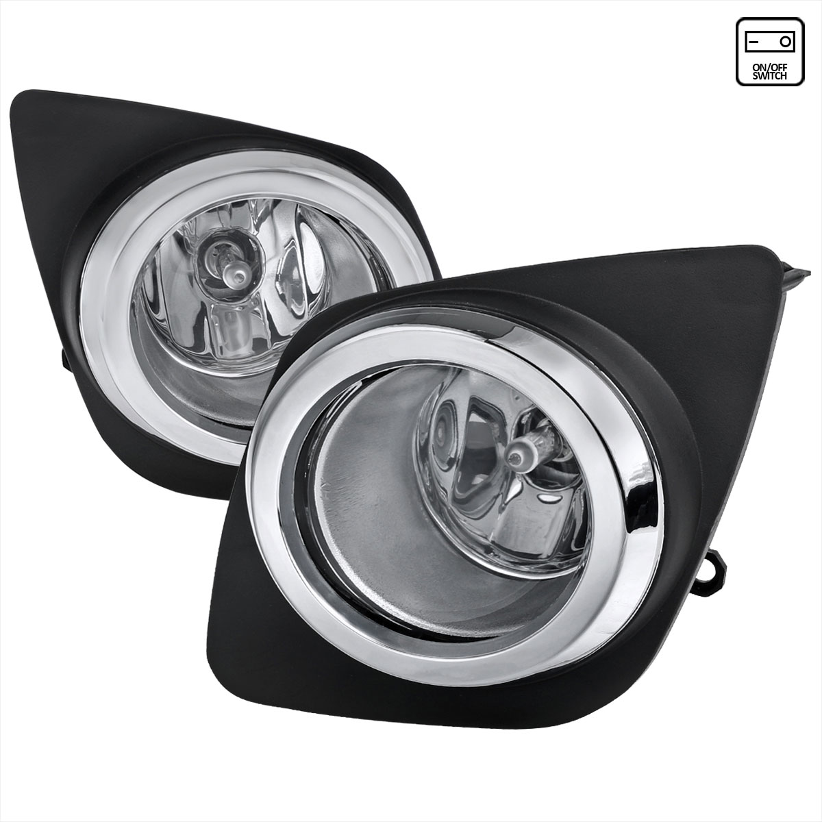 Spec-D Tuning LF-RAV409COEM-HZ | Toyota Rav4 Clear Fog Lights With Wiring Kit; 2009-2012