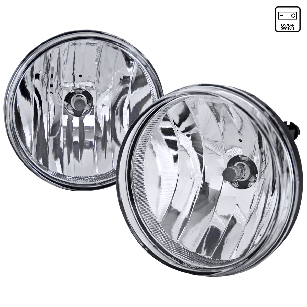 Spec-D Tuning lf-sie07coem-hz | SPEC-D Tuning GMC Sierra Clear Fog Lights Without Wiring Kit; 2007-2013