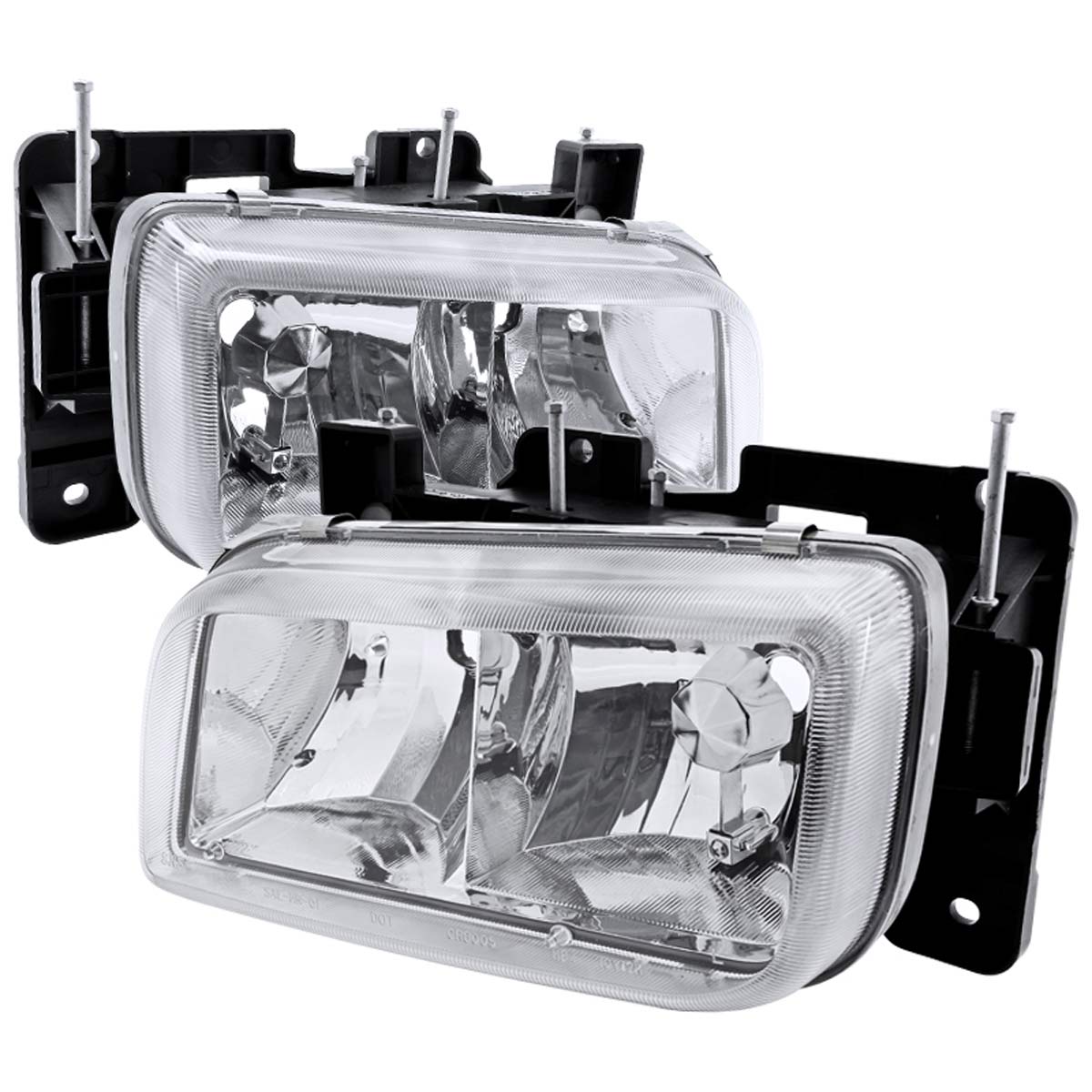 Spec-D Tuning LH-ECLD99-APC | Cadillac Escalade Euro Headlights Chrome; 1999-1999