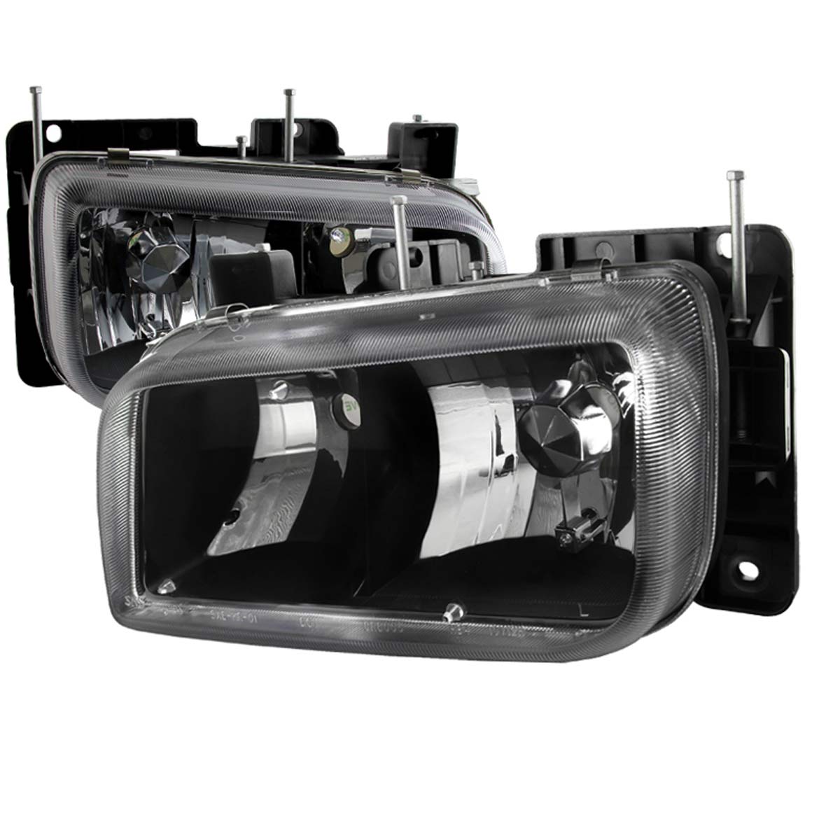 Spec-D Tuning LH-ECLD99JM-APC | Cadillac Escalade Euro Headlights Black Housing; 1999-1999