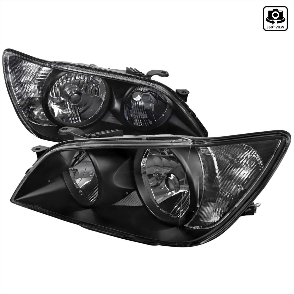 Spec-D Tuning lh-is30001jm-rs | SPEC-D Tuning Lexus IS300 Euro Headlights Black; 2001-2005