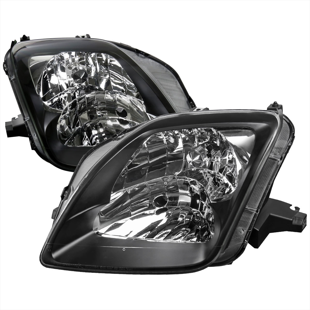 Spec-D Tuning lh-pl97jm-abm | SPEC-D Tuning Honda Prelude Euro Headlights Black; 1997-2001