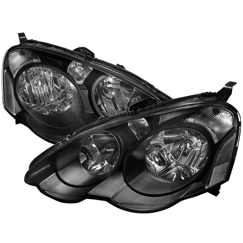 Spec-D Tuning lh-rsx02jm-rs | SPEC-D Tuning Acura RSX Headlights - Black With Clear Reflector; 2002-2004