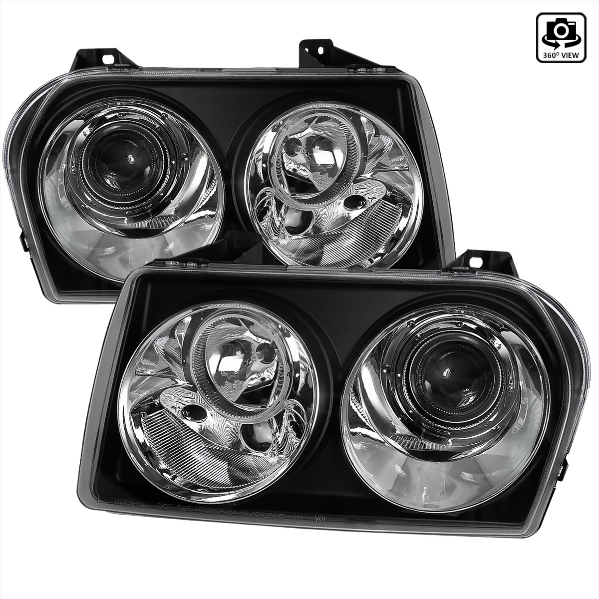 Spec-D Tuning LHP-30005JM-TM | Chrysler 300 Projector Headlight Black, Not Compatible With Factory Hid; 2005-2010