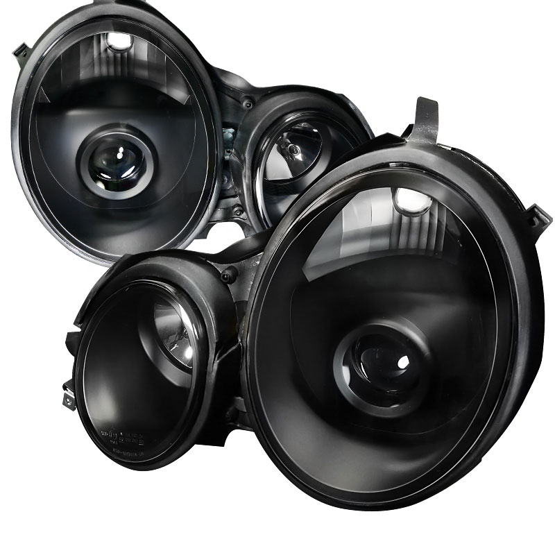 Spec-D Tuning LHP-BW21096JM-APC | Mercedes Benz W210 E Class Projector Headlight Black Housing; 1996-1999