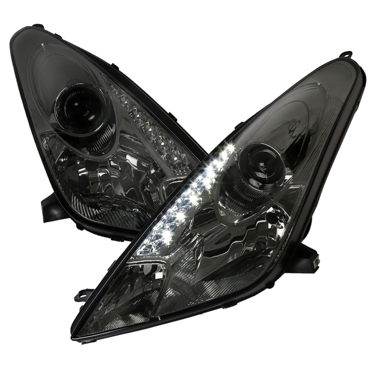 Spec-D Tuning lhp-cel00g-rs | SPEC-D Tuning Toyota Celica Projector Smoke Lens W LED Drl; 2000-2005