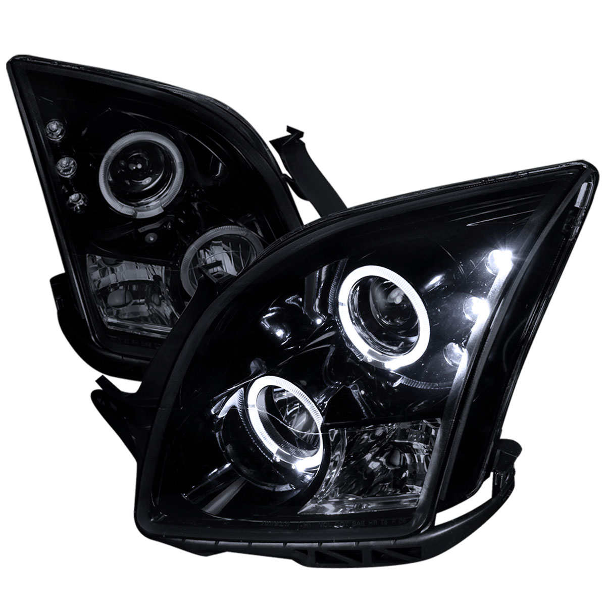 Spec-D Tuning LHP-FUS06G-TM | Ford Fusion Projector Headlight Gloss Black Housing Smoke Lens; 2006-2009