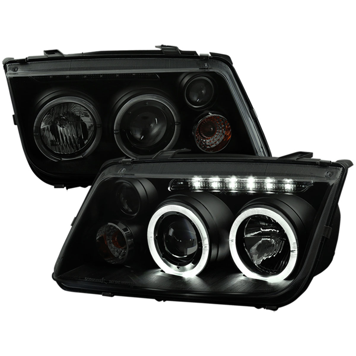 Spec-D Tuning lhp-jet99sm-rs | SPEC-D Tuning Volkswagen Jetta Projector Headlights - Smoke With Black Housing; 1999-2005