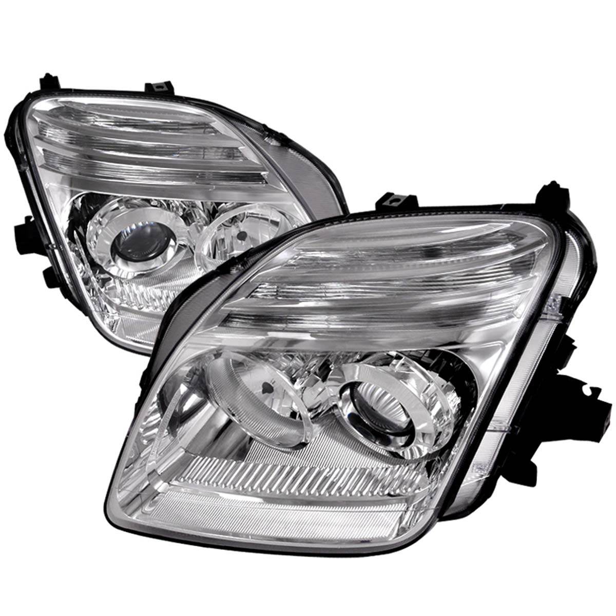 Spec-D Tuning LHP-PL97-DP | Honda Prelude Projector Headlghts Chrome; 1997-2001