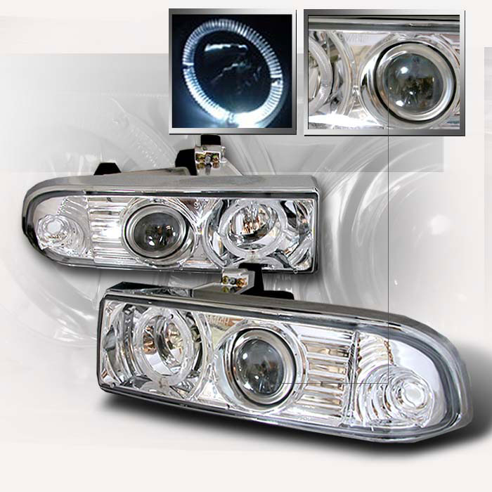 Spec-D Tuning LHP-S1098-KS | Spec-D S10 Projector Headlights - Chrome; 1998-2001