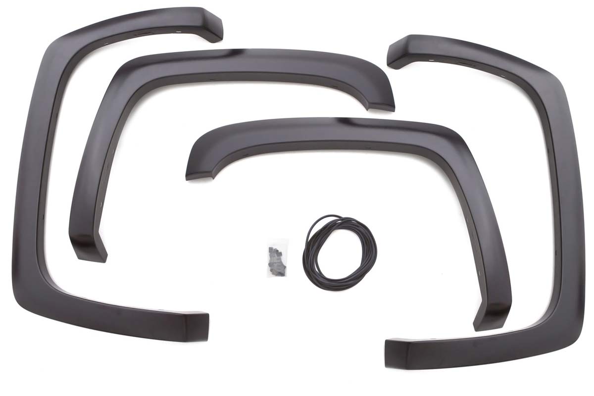 LUND SX103S | Lund Front and Rear Sport Style Fender Flare Set for GMC Sierra 2500 HD; 2001-2006