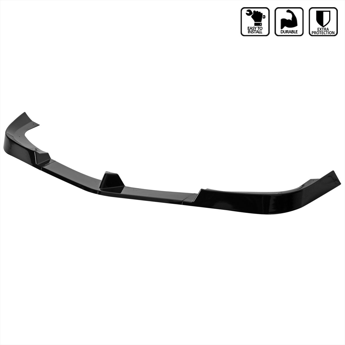 Spec-D Tuning lpf-bw20412gb-pq | SPEC-D Tuning Mercedes Benz W204 Front Bumper Lip Glossy Black; 2012-2014