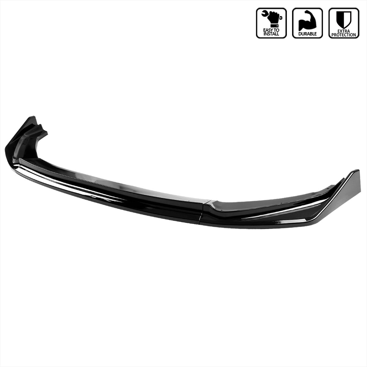 Spec-D Tuning lpf-fit14gb-ak | SPEC-D Tuning Honda Fit Poly Front Bumper Lip - Glossy Black; 2014-2017