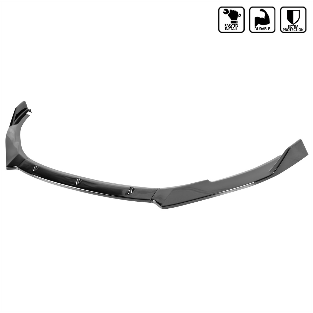 Spec-D Tuning lpf-glf10gb-pq | SPEC-D Tuning Volkswagen Golf Gti Front Bumper Lip - Glossy Black; 2010-2013