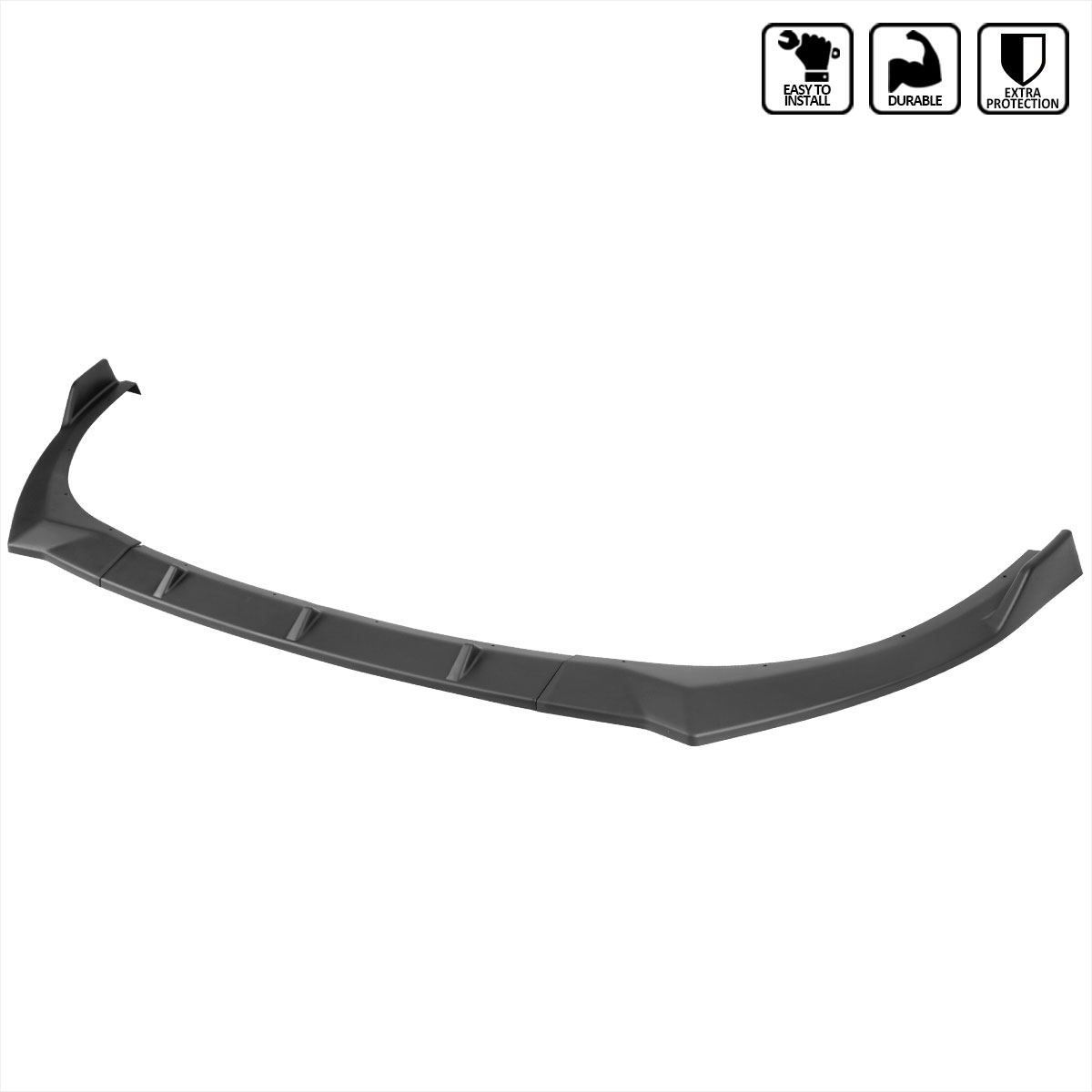 Spec-D Tuning lpf-htra21bk-pq | SPEC-D Tuning Hyundai Elantra Front Bumper Lip Matte Black; 2021-2022