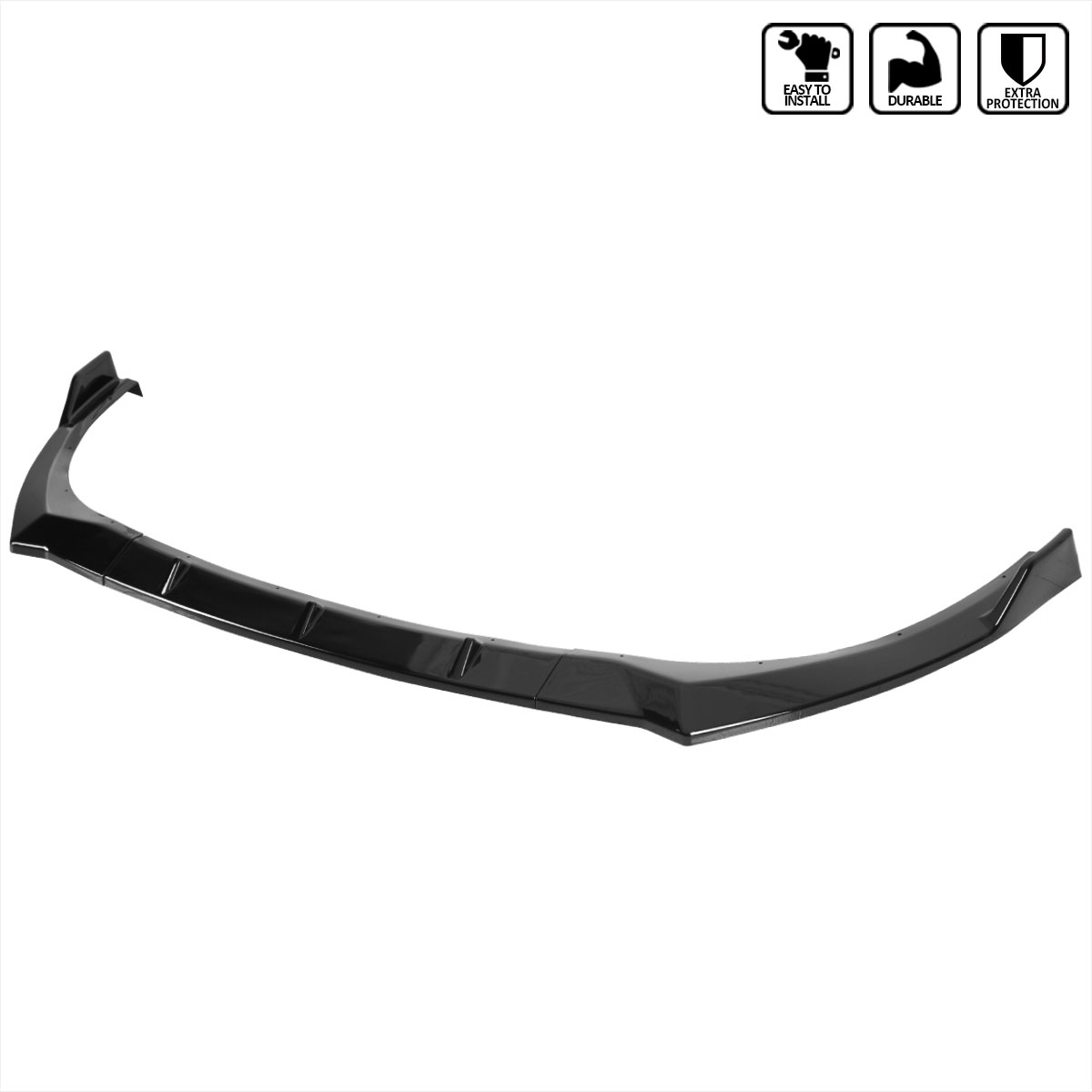 Spec-D Tuning lpf-htra21gb-pq | SPEC-D Tuning Hyundai Elantra Front Bumper Lip Glossy Black; 2021-2022