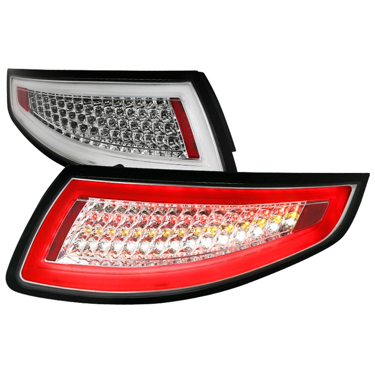 Spec-D Tuning LT-91105CLED-TM | Porsche 997 911 Led Chrome Tail Light; 2005-2008