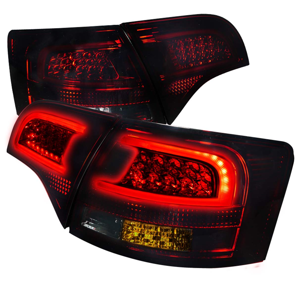 Spec-D Tuning LT-A4065RGLED-APC | Audi A4 Led Taillights Red Smoke Wagon Only; 2005-2008