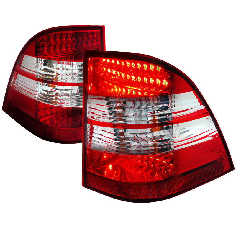 Spec-D Tuning LT-BW16398RLED-APC | Mercedes Benz W163 Ml Class Led Tail Light Red Clear; 1998-2005