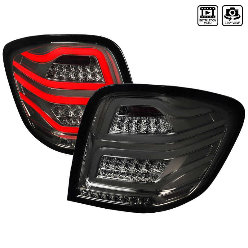 Spec-D Tuning lt-bw16406gled-tm | SPEC-D Tuning Mercedes Benz W164 ML-Class LED Tail Lights Smoke; 2006-2011