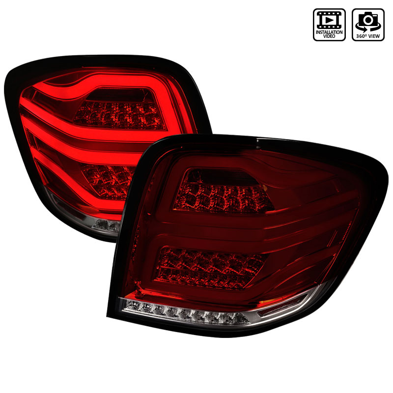 Spec-D Tuning lt-bw16406rgled-tm | SPEC-D Tuning Mercedes Benz W164 ML-Class LED Tail Lights Red Smoke; 2006-2011