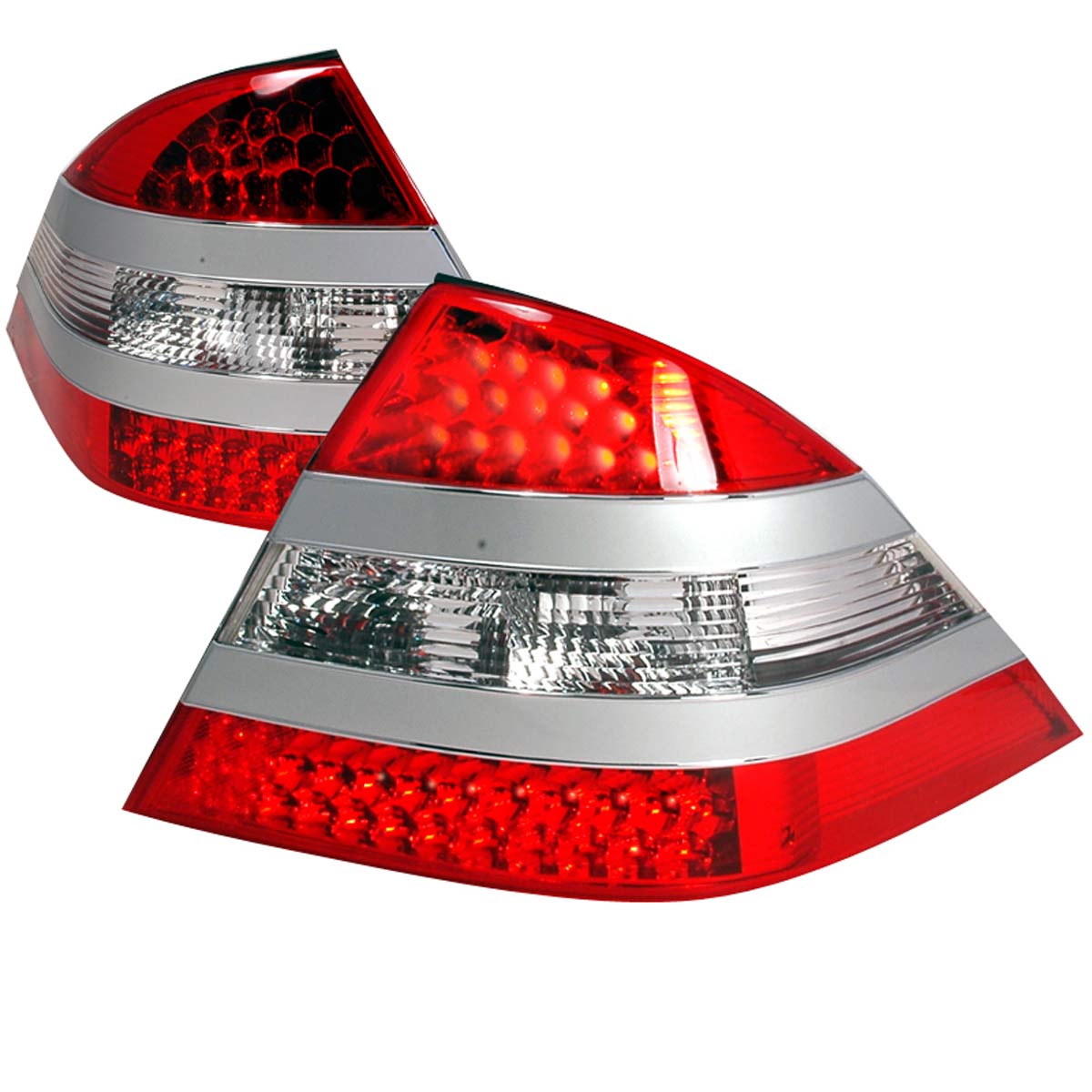 Spec-D Tuning LT-BW220S2RLED-KS | Mercedes Benz W220 Led Tail Lights Red; 2000-2005