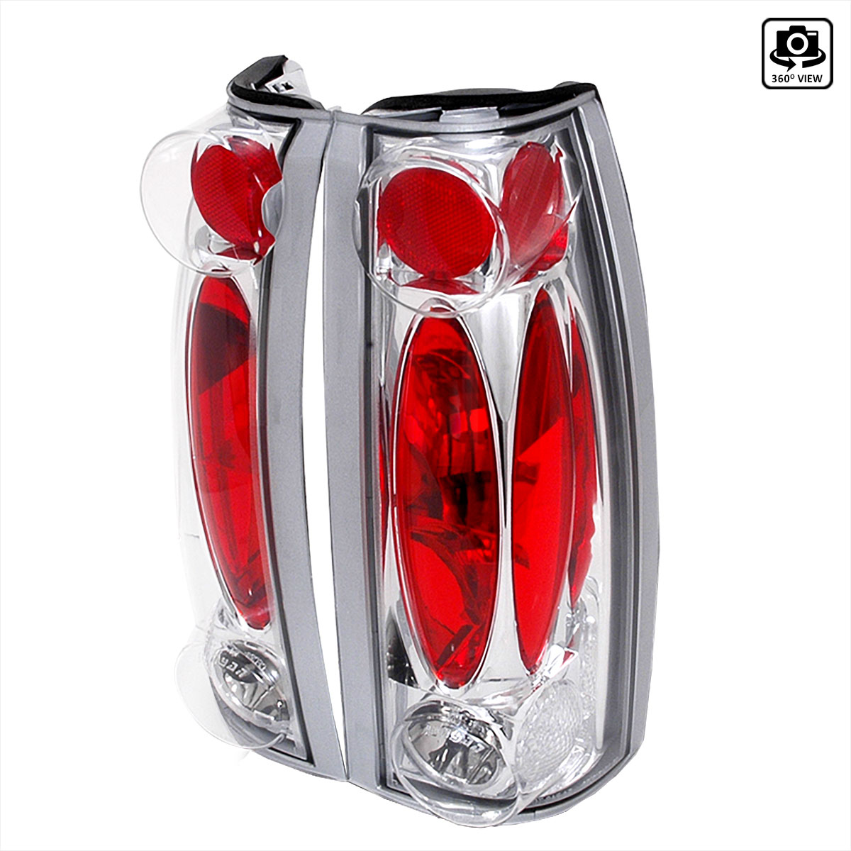 Spec-D Tuning LT-C1088-TM | Chevrolet C10 Altezza Tail Light Chrome; 1988-1998