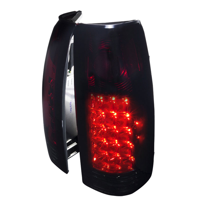 Spec-D Tuning LT-C1088RGLED-APC | Chevrolet C10 Led Tail Light Smoke Red Lens; 1988-1998