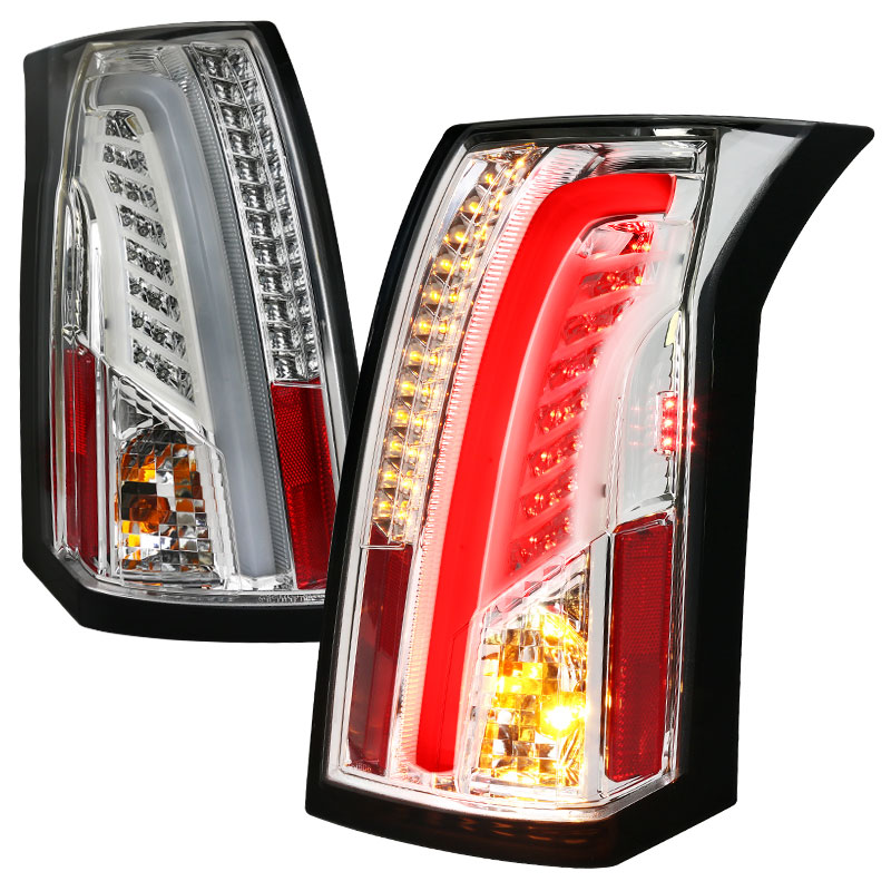 Spec-D Tuning lt-cts03cled-tm | SPEC-D Tuning Cadillac CTS LED Tail Lights Chrome; 2003-2007