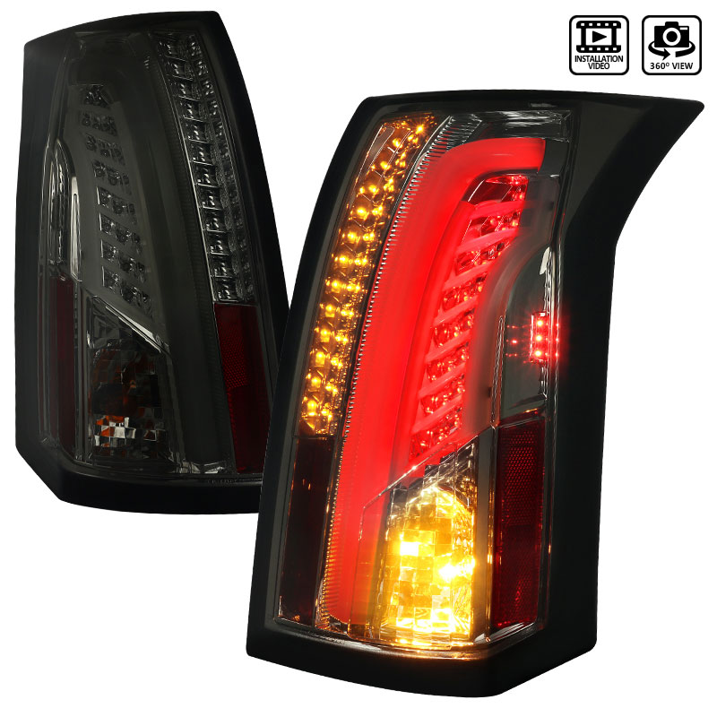 Spec-D Tuning lt-cts03gled-tm | SPEC-D Tuning Cadillac CTS LED Tail Lights Smoke; 2003-2007