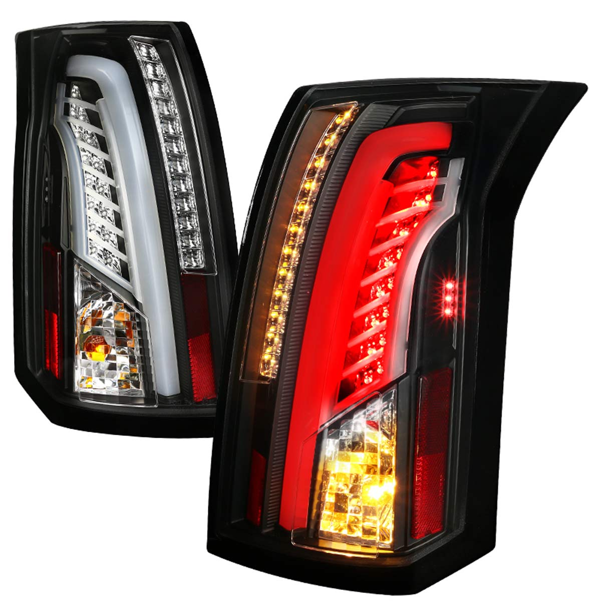 Spec-D Tuning lt-cts03jmled-tm | SPEC-D Tuning Cadillac CTS LED Tail Lights Black; 2003-2007