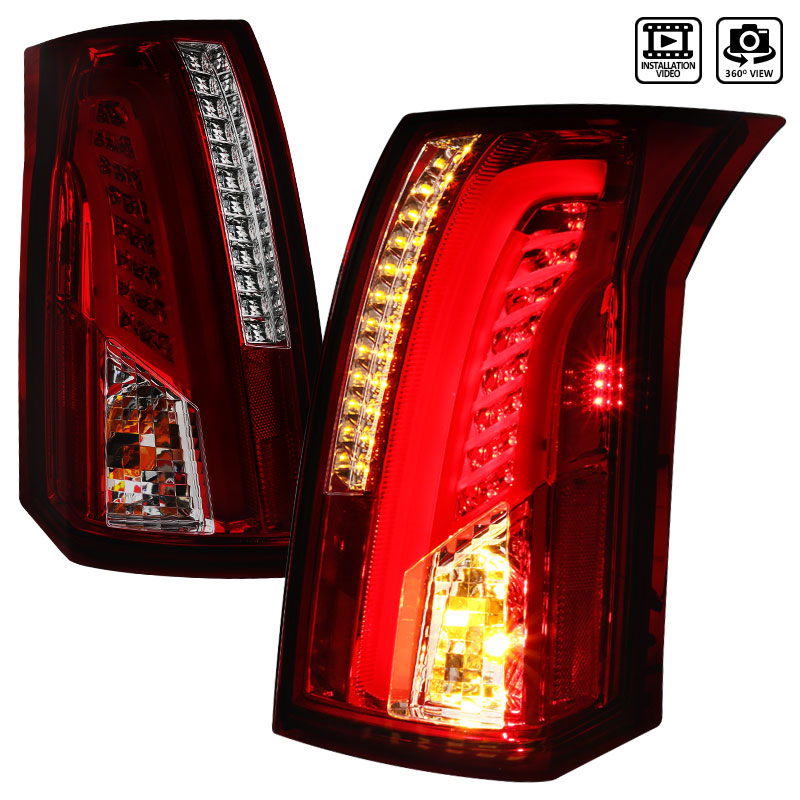 Spec-D Tuning lt-cts03rgled-tm | SPEC-D Tuning Cadillac CTS LED Tail Lights Red Smoke; 2003-2007