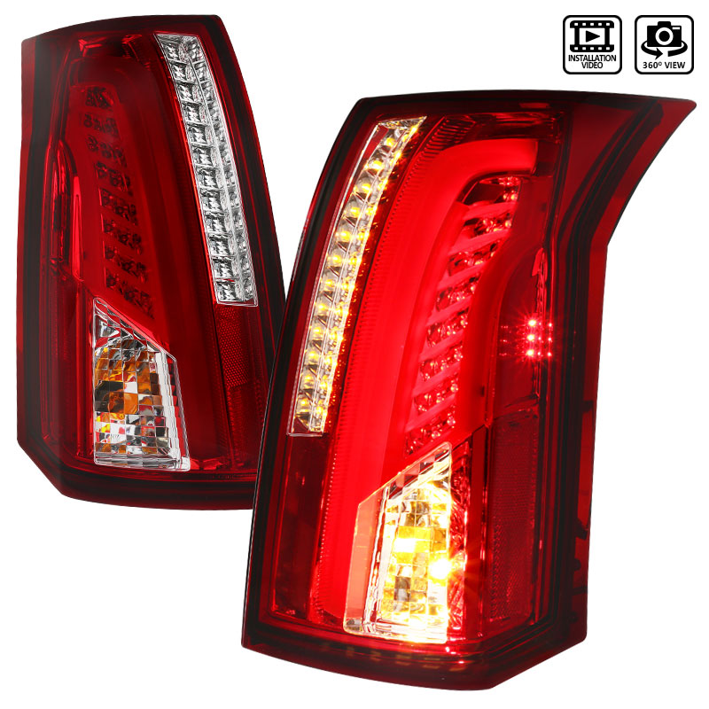 Spec-D Tuning lt-cts03rled-tm | SPEC-D Tuning Cadillac CTS LED Tail Lights Red; 2003-2007