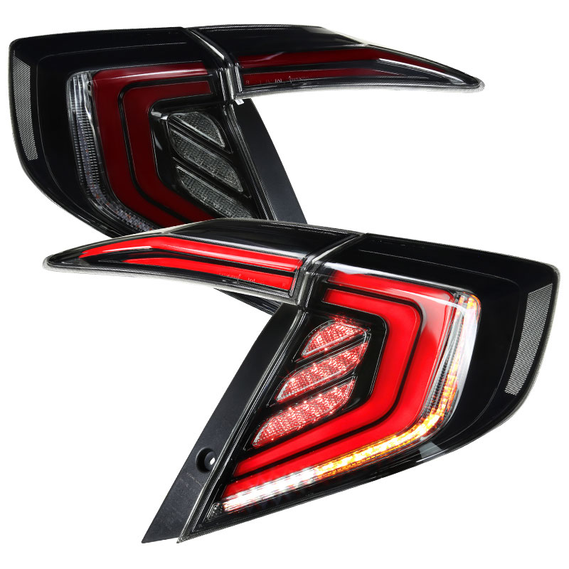 Spec-D Tuning lt-cv164gled-sq1-rs | SPEC-D Tuning Honda Civic Sedan LED Tailights With Sequential Signal - Smoked Lens; 2016-2021