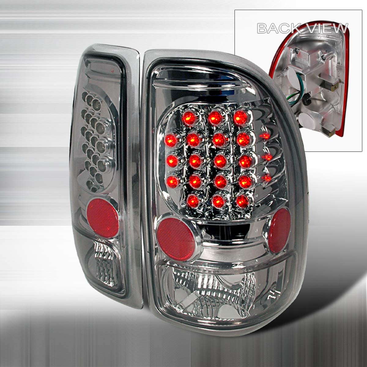 Spec-D Tuning LT-DAK97GLED-KS | Spec-D Dodge Dakota Led Taillights Smoke (Lt-Dak97gled-Ks); 1997-2004