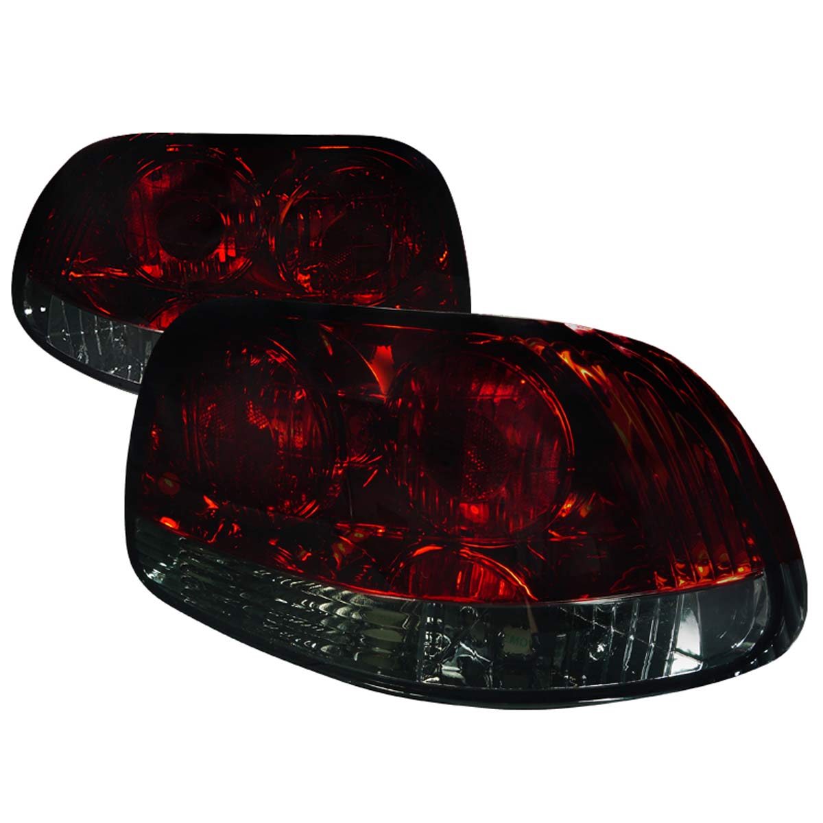 Spec-D Tuning LT-DEL93RG-APC | Honda Del Sol Tail Lights - Red Smoke; 1993-1997